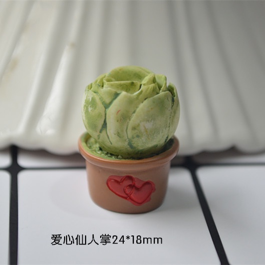 Mô hình chậu cây xương rồng mini 3cm bằng nhựa resin ba chiều