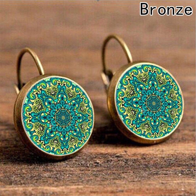 Hoa Tai Mặt Hình Hoa Hướng Dương Phong Cách Hippie Độc Đáo