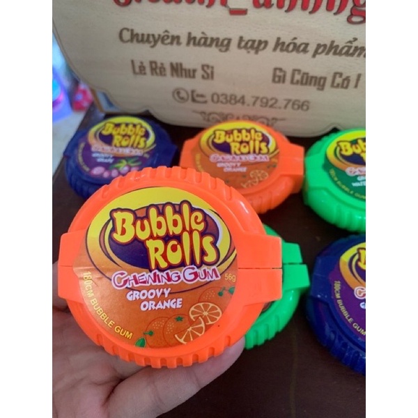 Kẹo Gum cuộn Hubba Bubble Rolls Thái Lan 56g