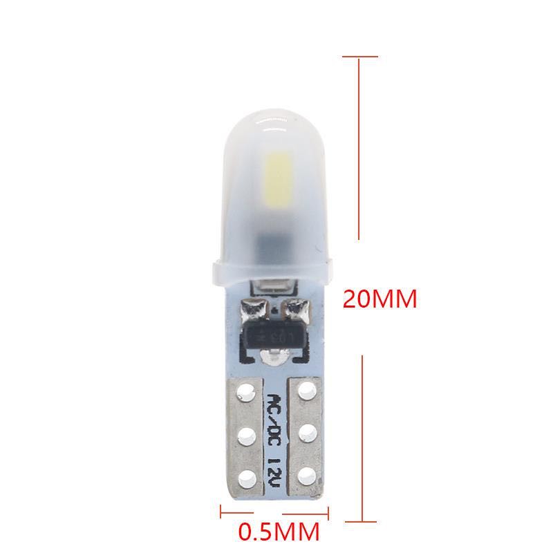 [Mới] Bóng Đèn Led Gắn Thay Thế Demi Xe Máy, Mặt Đồng Hồ Ô Tô T5 1SMD 3D COB Silicone DC 12V Siêu Sáng