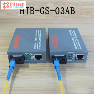 Thiết Bị Chuyển Đổi Quang Điện 1 Sợi Media Converter 1FO 1Q 1 LAN 1Gbps Netlink HTB-GS-03