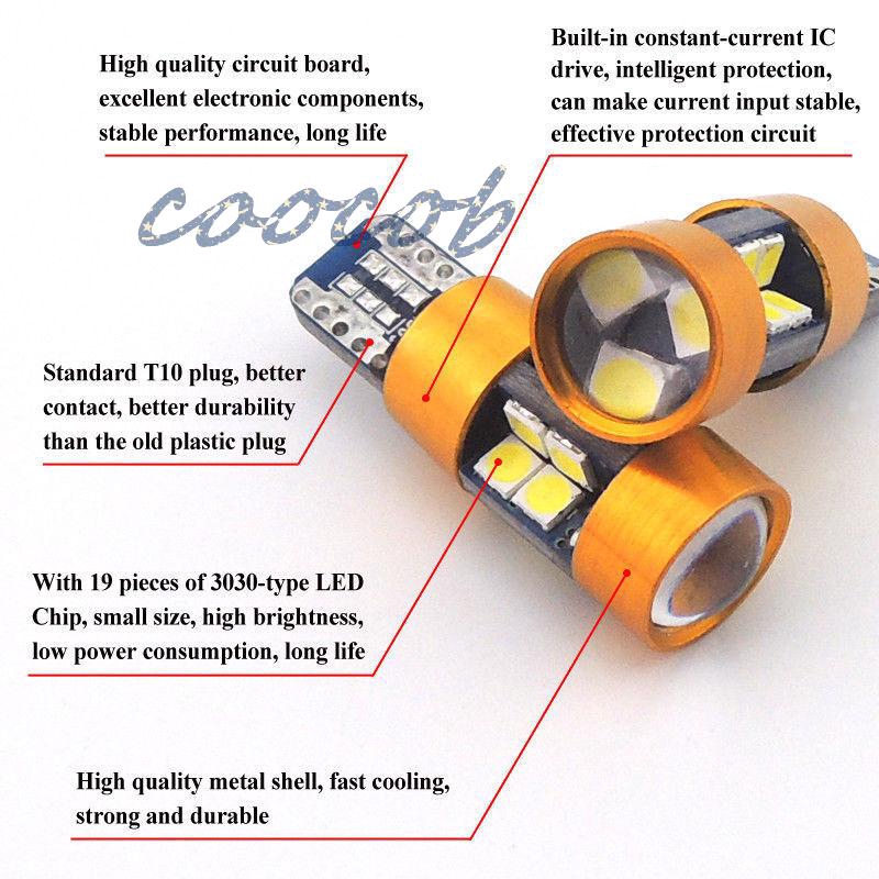 Cặp đèn LED tín hiệu cho xe hơi T10 194 2886X 12V DC 158 2821 2827 màu cam | WebRaoVat - webraovat.net.vn