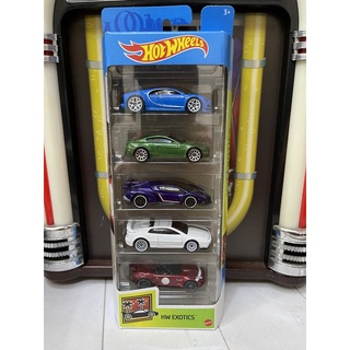 Xe mô hình đồ chơi Hotwheels 1:64 - PACK 5 - EXOTICS (Bugatti)
