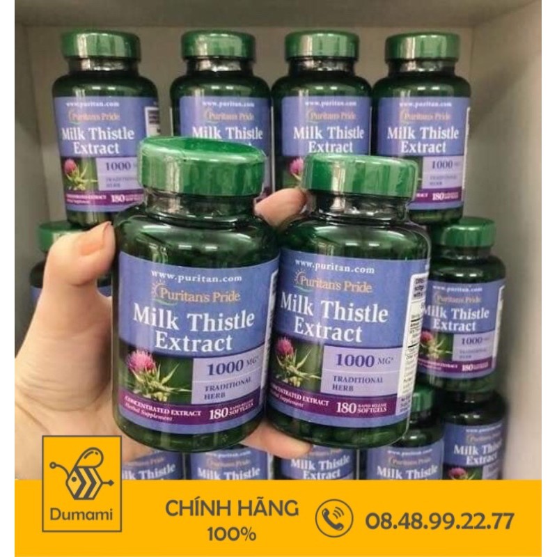 Viên bổ gan Puritan's Pride Milk Thistle Exact 1000mg - 180 viên