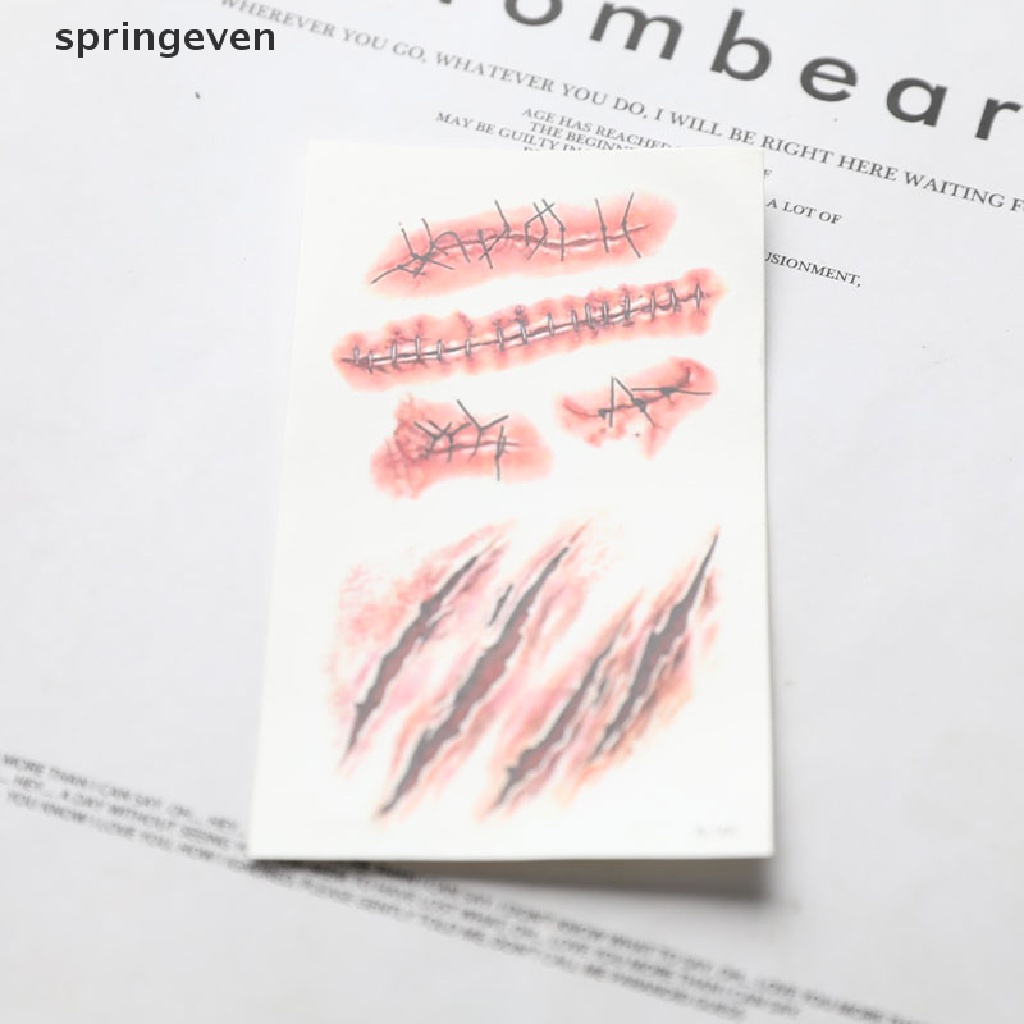 Hình Xăm Dán Tạm Thời Chống Nước Phát Quang Phong Cách Halloween