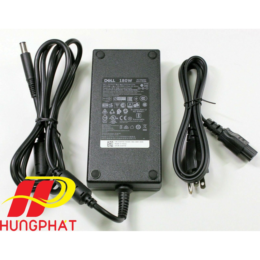 [ Sạc Zin ] Sạc Laptop Dell 19.5V-9.23A 180W CHÍNH HÃNG - Hàng cũ bóc máy M4600 M4700 M4800 M2010 M1710 M14X M15X M17X