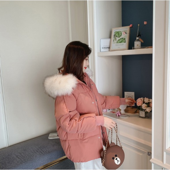 Áo Phao Nữ Dáng Ngắn Mũ lông QC loại 1- Hồng Phúc Tổng kho hàng Quảng Châu | BigBuy360 - bigbuy360.vn