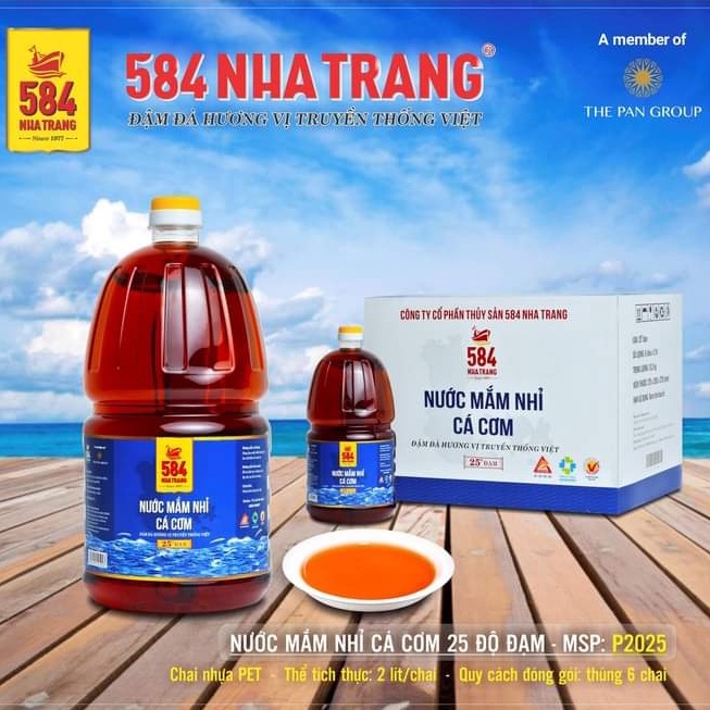 Chai 2 Lít Nước mắm 584 Nha Trang 25 độ đạm, Nước mắm Truyền Thống, Date luôn mới.