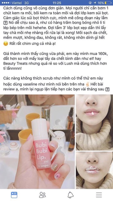 Gel tẩy da chết môi sủi bọt Unpa Bubi Bubi Lip | BigBuy360 - bigbuy360.vn