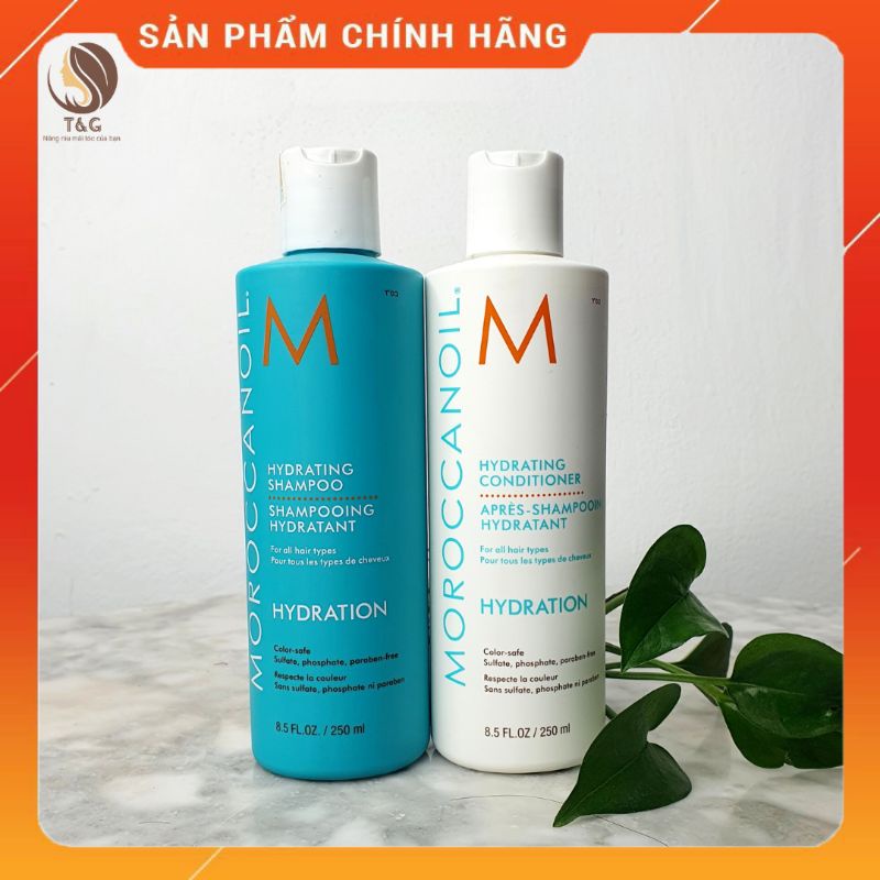 Dầu gội xả dưỡng ẩm Moroccanoil Hydrating 250ml - 500ml chính hãng dành cho tóc khô xơ