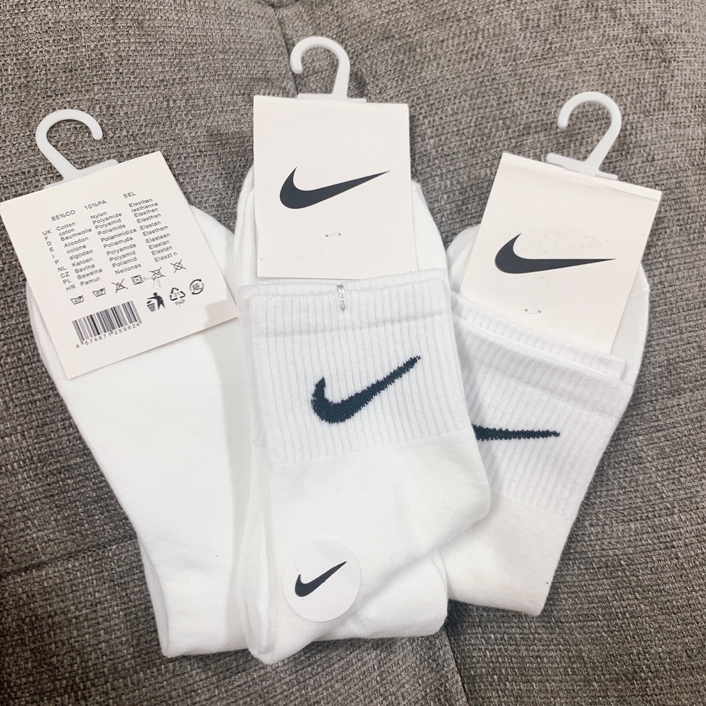 Tất Nike Cổ Lửng Vớ Nam Nữ Unisex - Chất Dày Dặn Sợi Cotton Cao Cấp Chống Hôi Chân