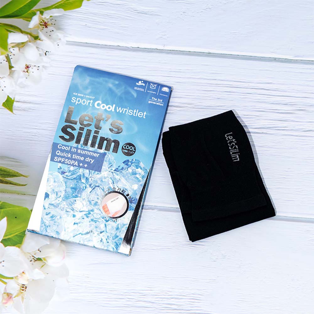 Găng Cánh Tay Chống Tia UV Bằng Lụa Lạnh Ôm Dáng Không Đường May Làm Mát Hiệu Aqua X Let's