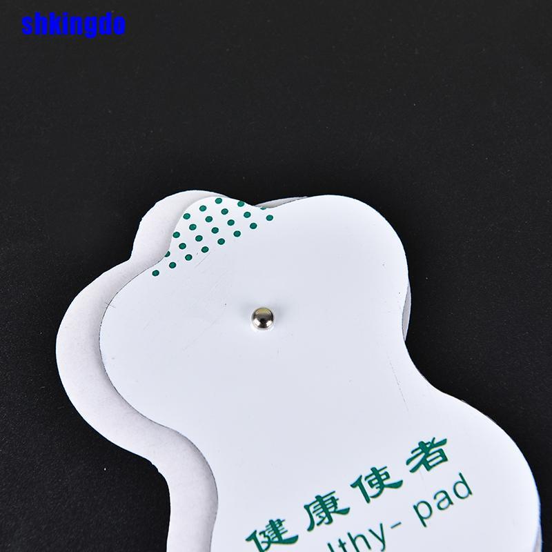 [Hàng mới về] Set 10 miếng đệm điện cực màu trắng cho máy mát xa kỹ thuật số