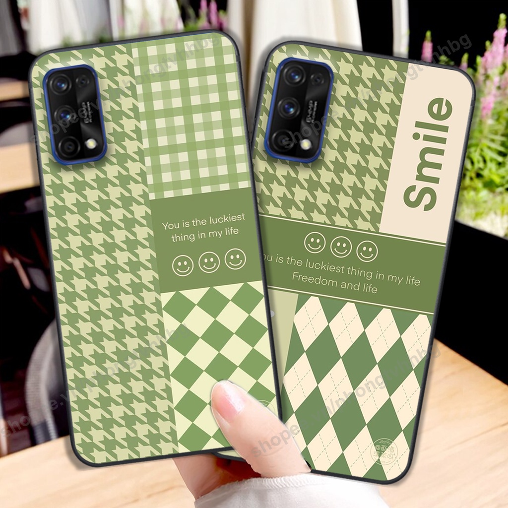 Ốp lưng Realme 7 / Realme 7 Pro trái tim gấu thể thao , smile mặt cười cực cute