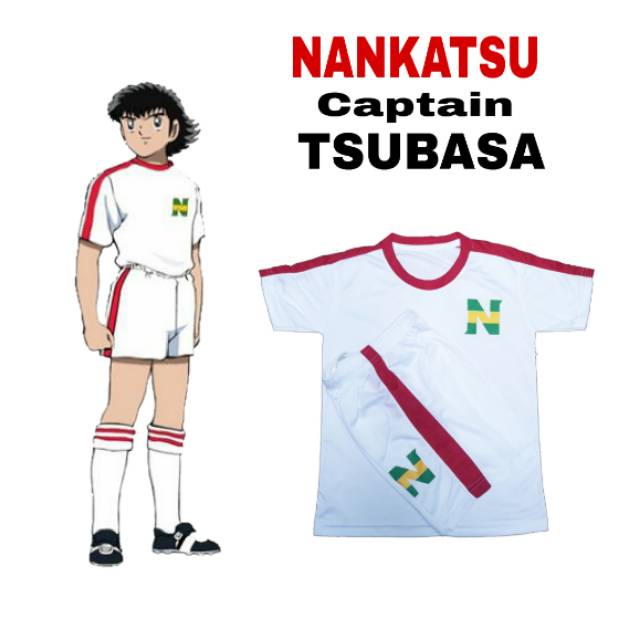 Áo Thun Thể Thao In Hình Captain Tsubasa Cá Tính Cho Bé