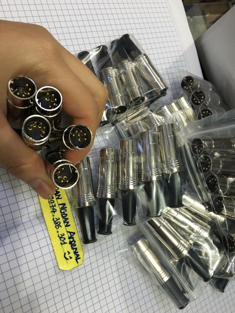 Jack rắc loa MIDI  5 chân, 7 chân chuẩn Đức. báo giá 1 cái