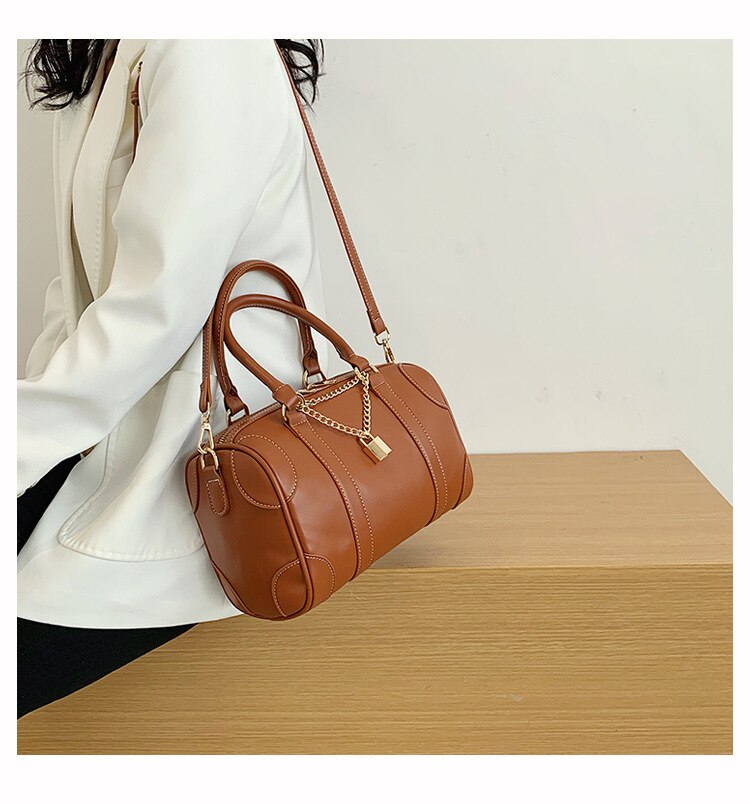 Túi Xách Tay Đeo Vai JASMIN NOIR Da PU Phong Cách Retro Thời Trang Cho Nữ