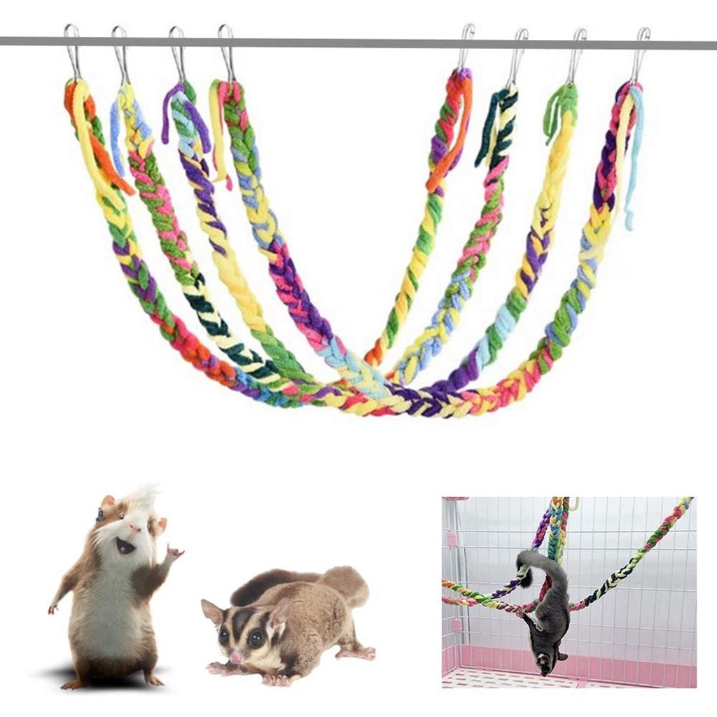 Đồ Chơi Dây Thừng Treo Nhiều Màu Sắc Vui Nhộn Cho Chim Cảnh