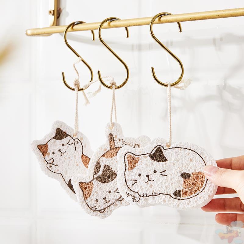Mút rửa bát bọt biển hình mèo và gấu đáng yêu