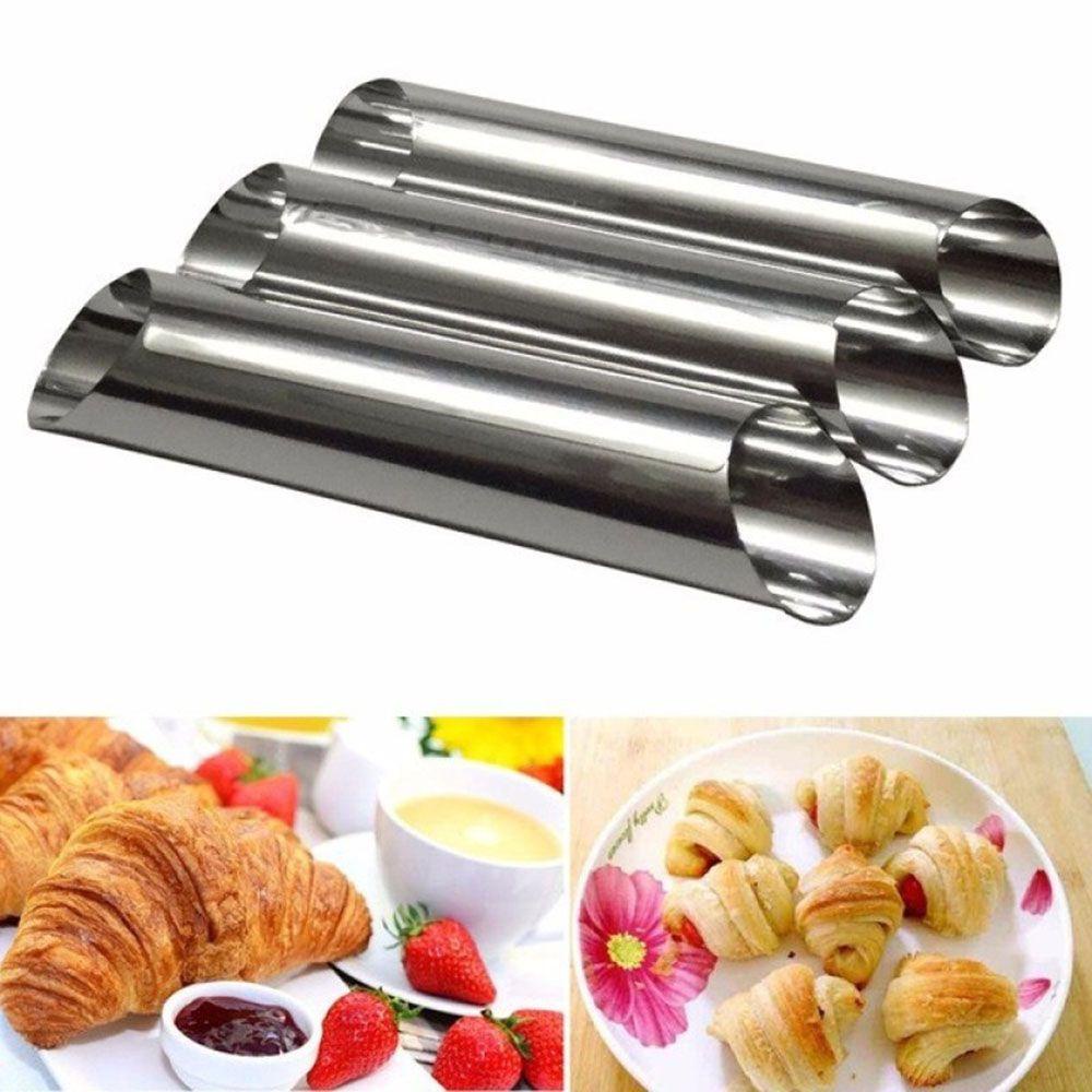 Bộ 3 Ống Làm Bánh Mì Bằng Thép Không Gỉ Chống Dính Tiện Dụng DIY