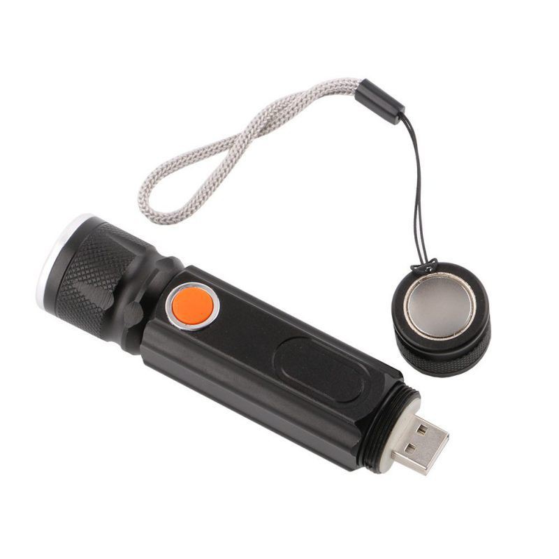 Đèn pin nhật bản - Đèn pin mini đa năng bóng Q5L siêu sáng có đèn trên thân - Chế độ sạc USB Zoom LED - cầm tay ,gắn xe