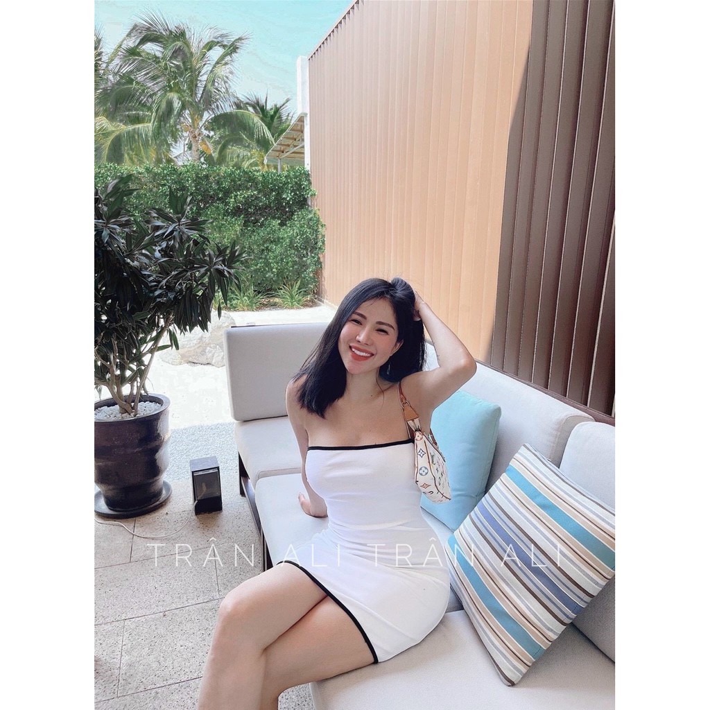 Đầm body sexy đẹp Siêu Xinh sọc xoắn cổ | BigBuy360 - bigbuy360.vn