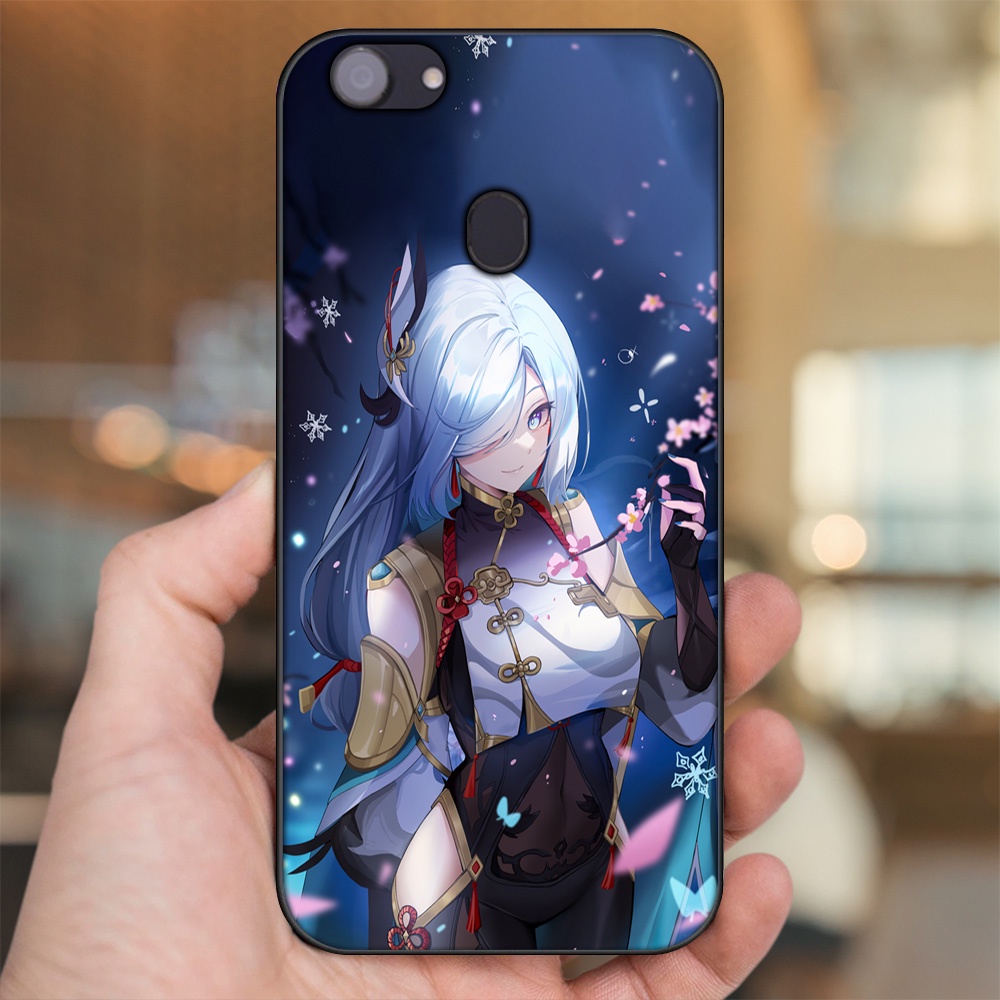 Ốp lưng Oppo F5, F5 Youth, F7 viền đen in hình Shenhe Genshin Impact