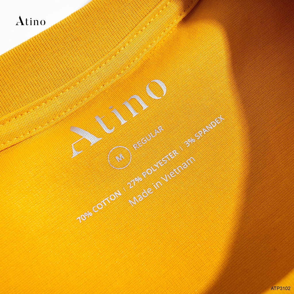 Áo Thun Nam cổ tròn in nổi ATINO trẻ trung vải Cotton caocấp co giãn thoáng mát form regular ATP3102 | BigBuy360 - bigbuy360.vn