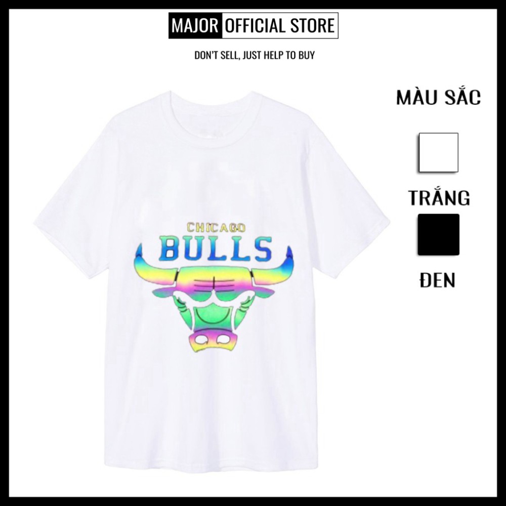 Áo Thun Oversize Tay Lỡ MAJOR Chicago Bulls Dáng  Xuông Unisex Nam Nữ Vải Cotton Cao Cấp -  ATP11