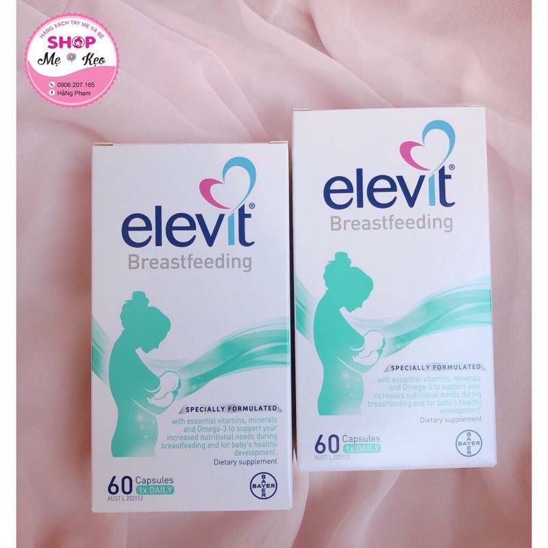 {Date 6/2024 + Tem Chemist} Elevit Sau SinhFreeshipElevit Bú BREASTFEEDING Loại 60v - Nội Địa Úc