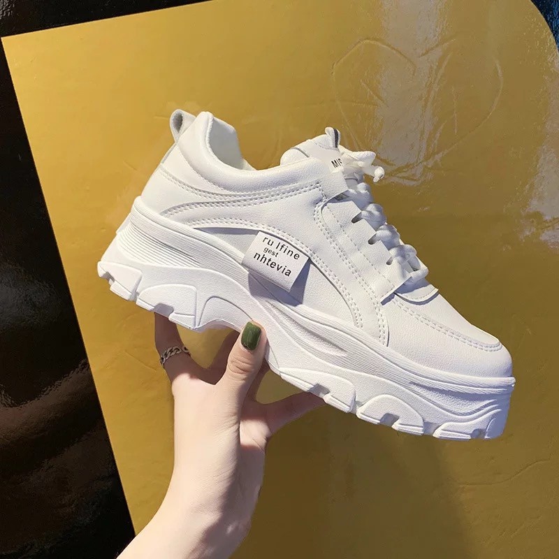 Giày thể thao nữ độn đế 5cm kiểu dáng hàn quốc. Sneaker nữ độn đế.