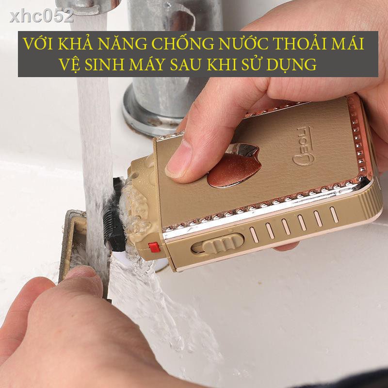 Máy cạo râu chống nước -Cạo râu thông minh lưỡi dao 2 đầu kiểu dáng sang trọng Bảo Hành 12 tháng GEOLI