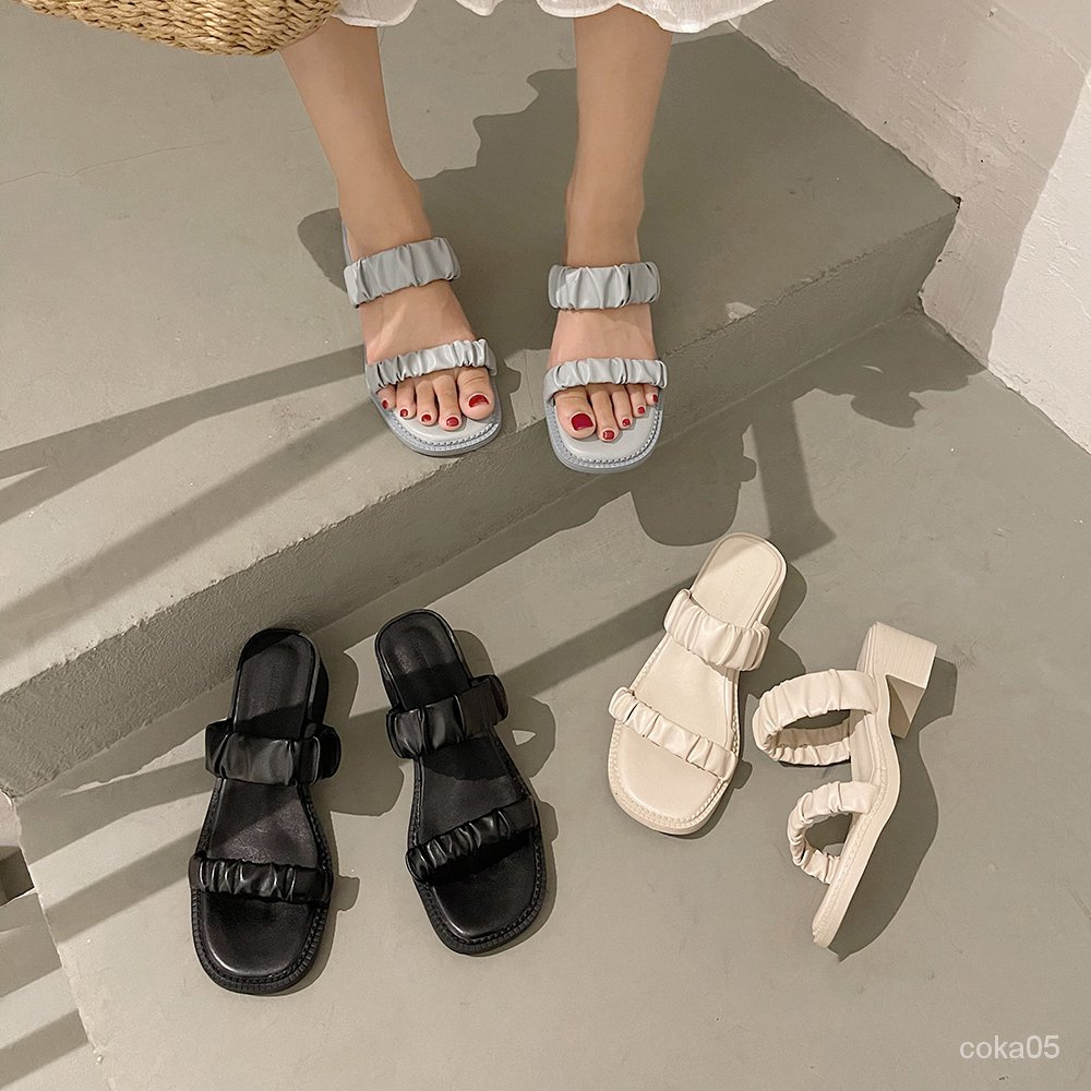 Giày Sandal Nữ Đế Thấp Thời Trang Hàn 2021