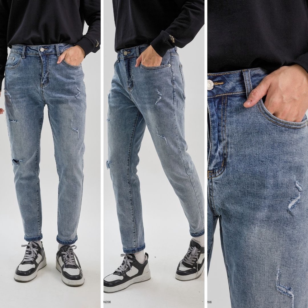 Quần jeans xanh basic thương hiệu 360 Boutique chất liệu cao cấp | BigBuy360 - bigbuy360.vn