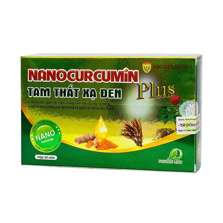 NanoCurcumin Tam Thất Xạ Đen Plus - Học viện Quân y  [Chính hãng]