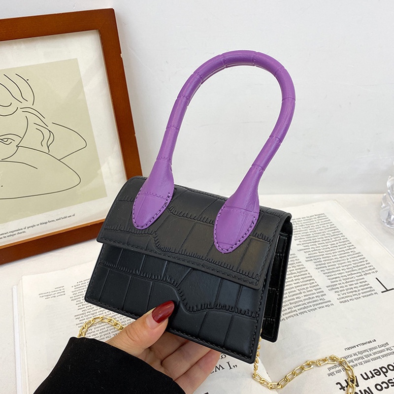 Túi đeo chéo IELGY bằng PVC họa tiết vân đá phong cách Hàn Quốc thời trang dành cho nữ