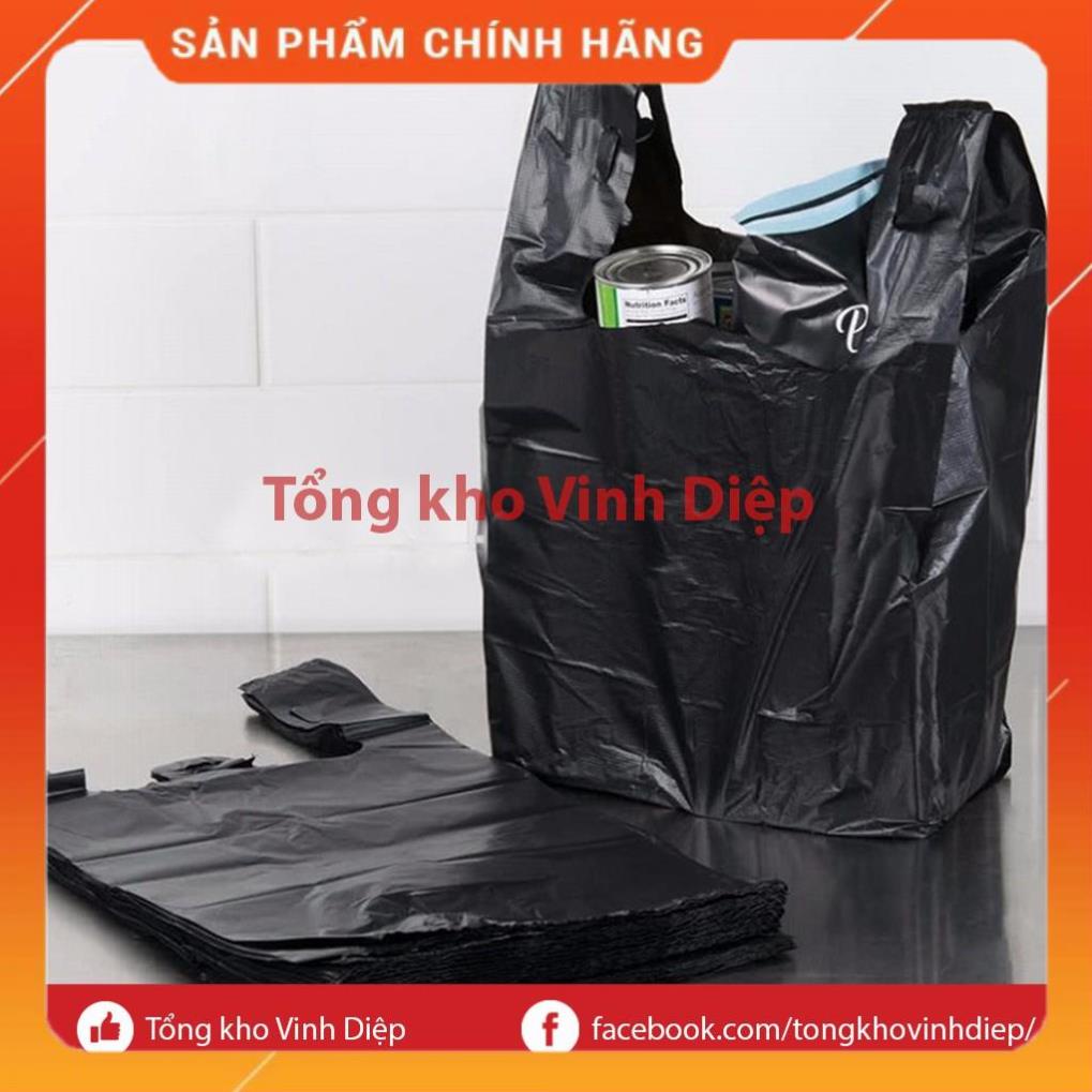 1kg túi nilon đen đóng hàng, đựng rác chất dai, đủ kích thước đựng từ 1-20kg