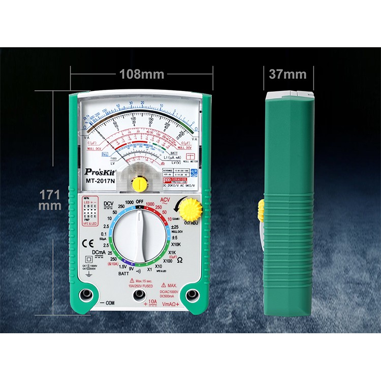 Đồng hồ vạn năng đo kim Pro'skit MT-2017N mới
