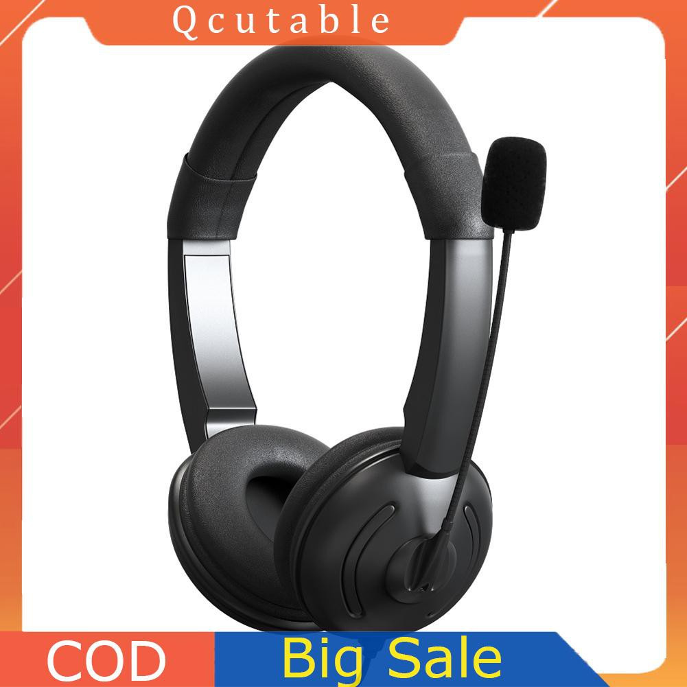 USB Wired Online Learning Call Center PC Line Control Gaming MIC Headphone 