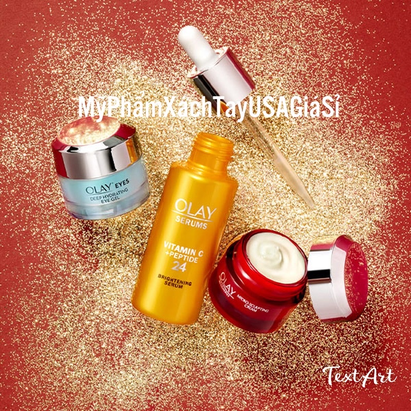 Serum dưỡng ẩm chống lão trẻ hóa da Olay vitamin C peptide 24 brightening 40ml