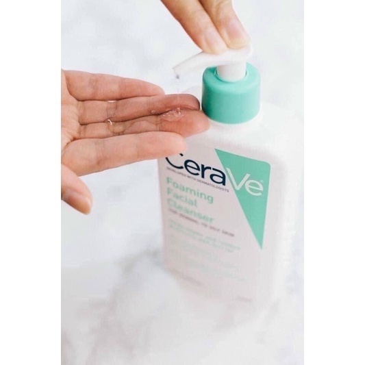 Sữa rửa mặt làm sạch dịu nhẹ cho da dầu da khô CeraVe Foaming Facial Cleanser