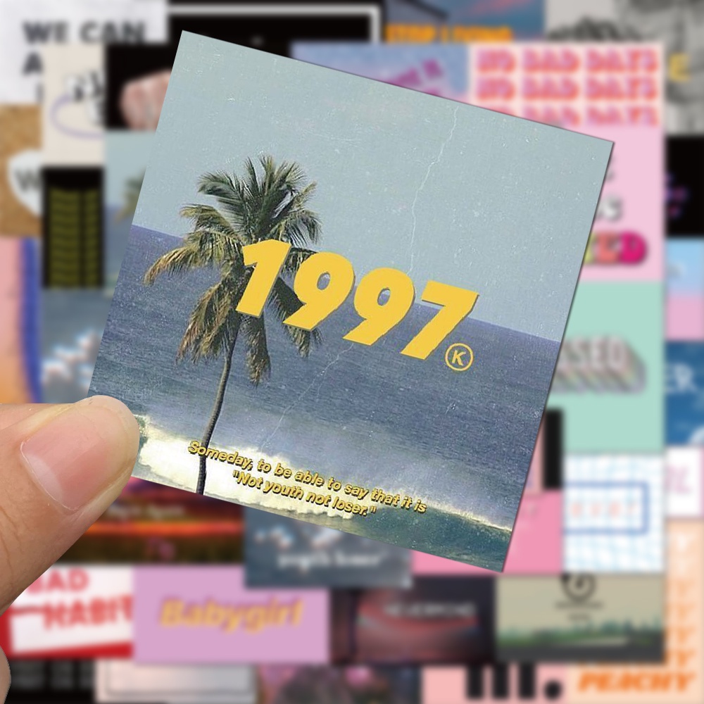 Set 50 miếng dán trang trí chống nước cho sổ tay/ laptop