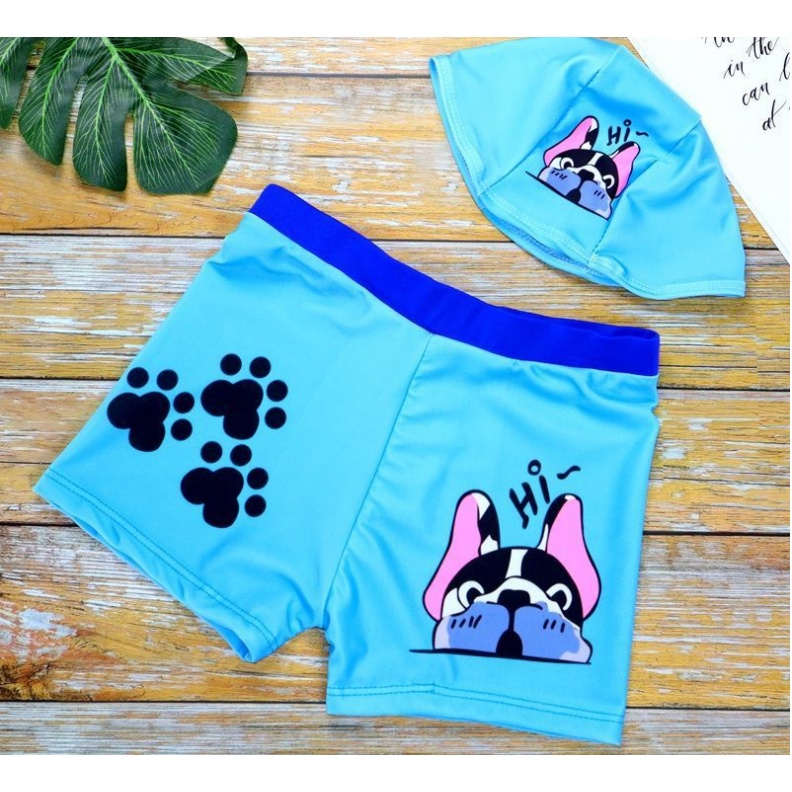 Bộ Quần Bơi Nón Bơi Vải Thun