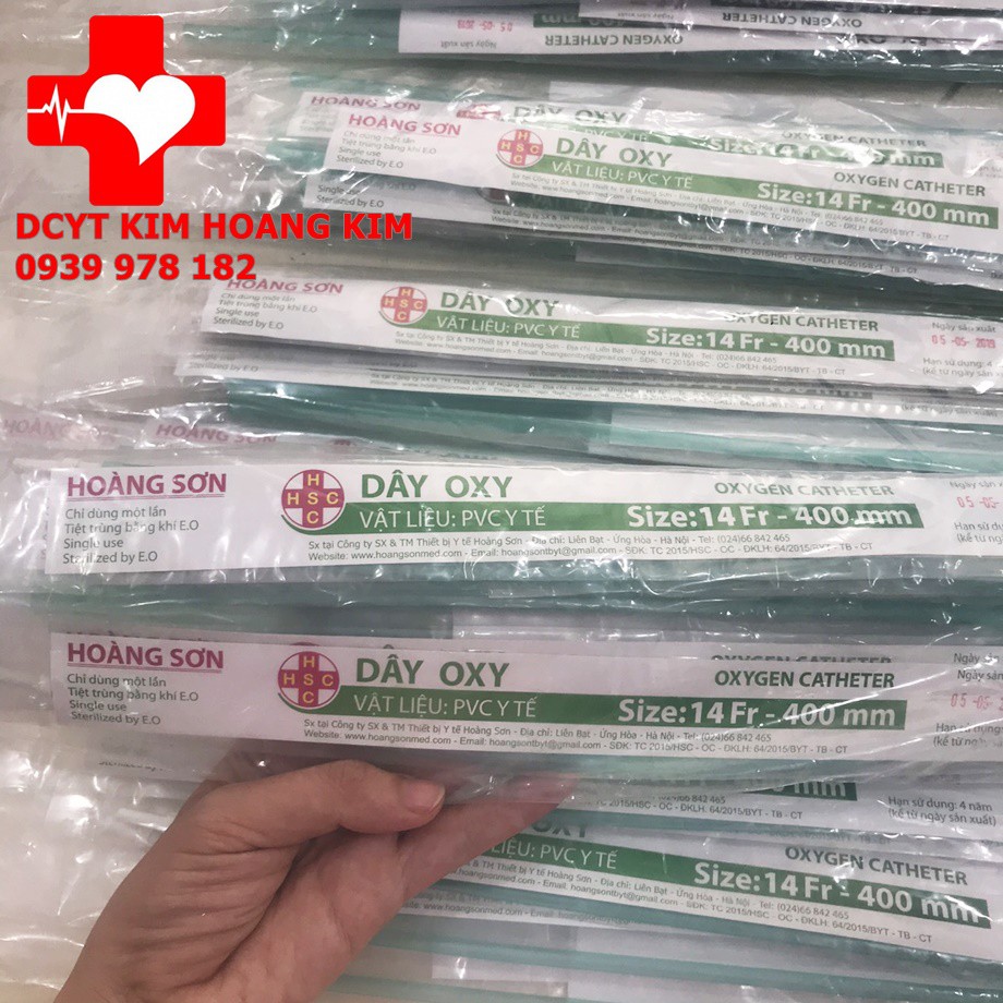 Dây oxy 1 nhánh Fr14 Hoàng Sơn (Việt Nam)