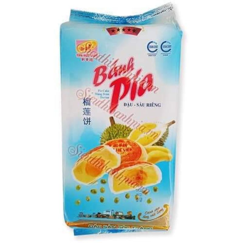 Bánh pía Tân Huê viên 5 sao đậu xanh sầu riêng trứng muối 600g