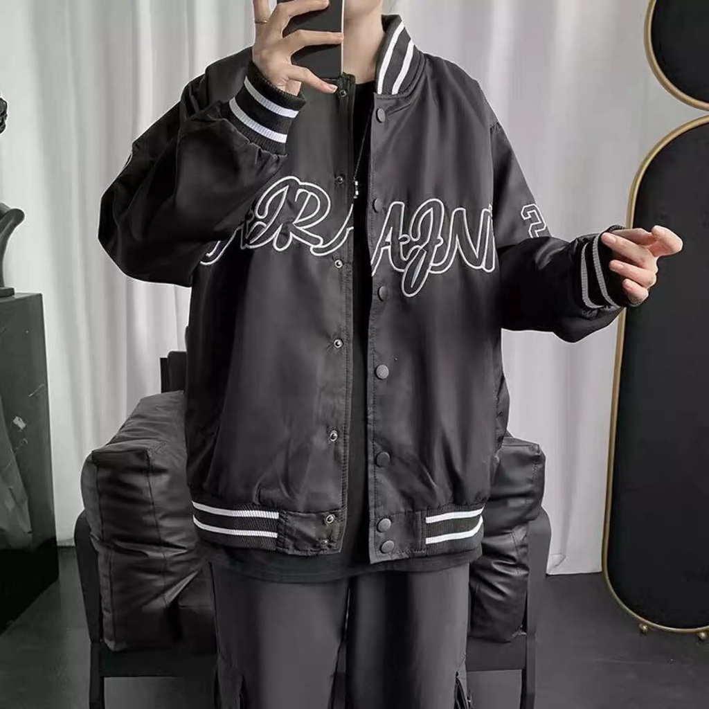 Áo Khoác Dù BOMBER jacket in chữ nổi ARP 28 Cực đẹp dù 2 lớp cao cấp
