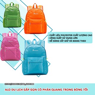 Balo du lịch gấp gọn có phản quang trong bóng tối