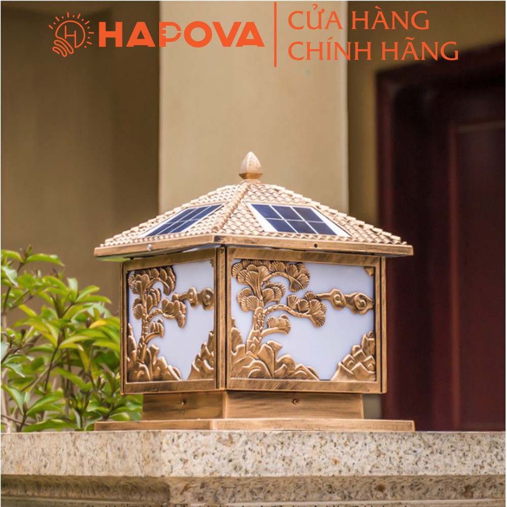 Đèn trụ cổng sân vườn cây tùng cỡ 250mm, 300mm HAPOVA VERITY 7008