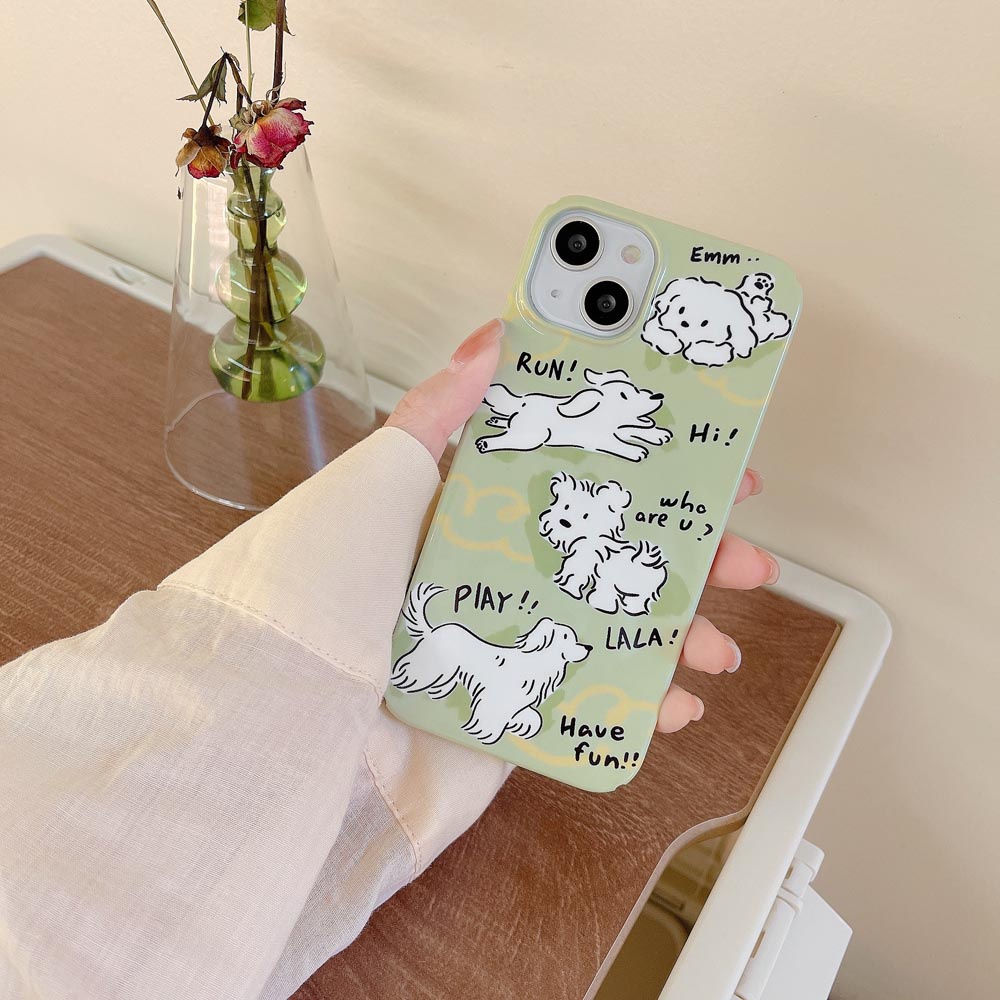 Ốp Điện Thoại Cứng Hình Chú Chó Cho IPhone X Xs XR XsMax 11 11ProMax 12 12Pro 12ProMax 13 13Pro 13ProMax 14 14Pro 14plus 14ProMax