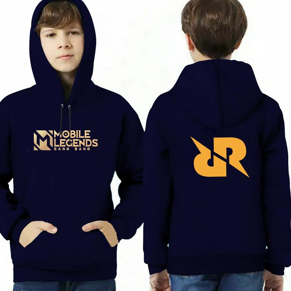 Ml RRQ Áo Hoodie Len Dành Cho Trẻ Em - ML RRQ - Mobile legend Hoodie RRQ / ML RRQ Sweater 6-13 Tuổi
